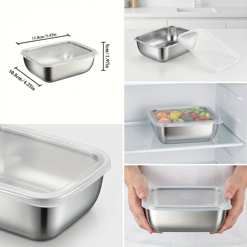 6PCS Stainless Steel Food Stor - đánh giá và giá Kitchen Gadgets Organizer