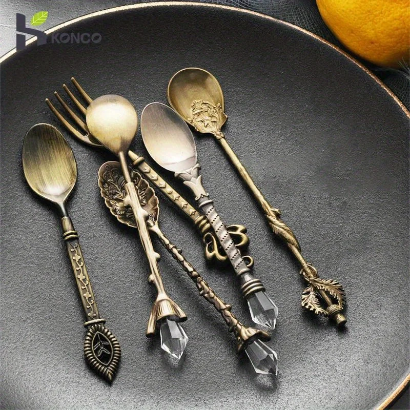 Bộ 6 Món Thìa Dĩa Cổ Điển Phon - đánh giá và giá Kitchen Gadgets Gold